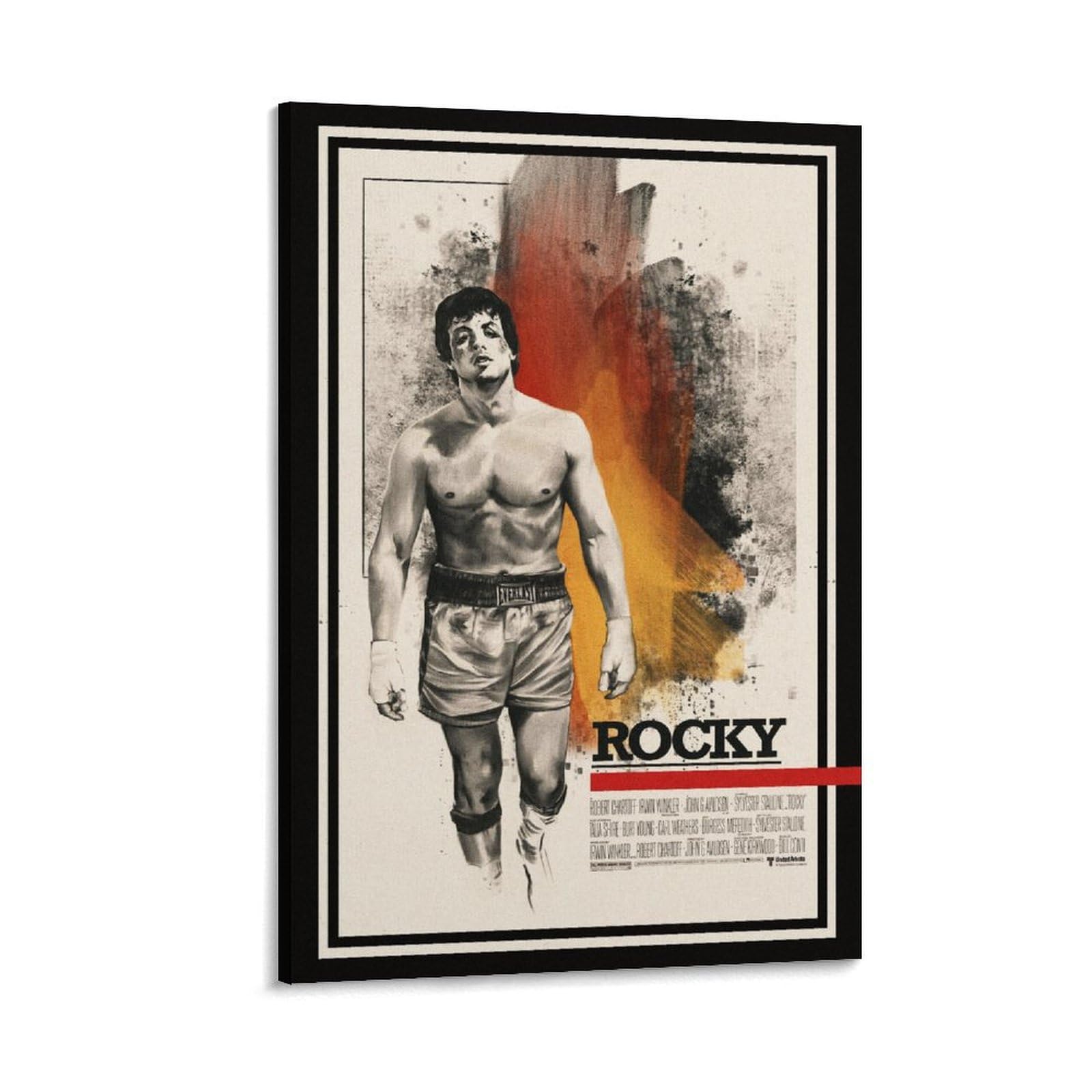 Amazon.co.jp: ROCKYロッキー 映画ポスター プリント キャンバス 絵画